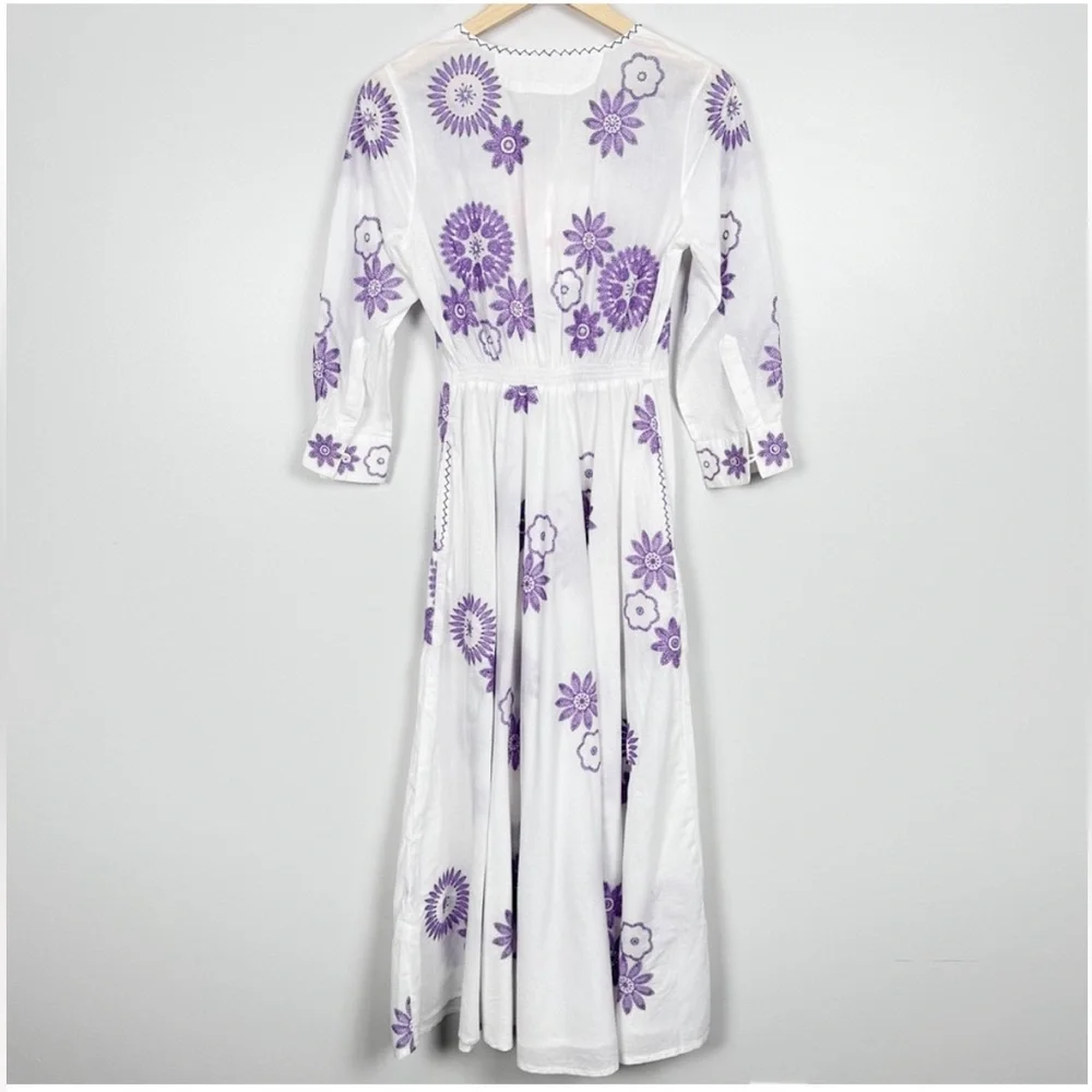 NIMO WITH LOVE White and Purple Azurite Dress NEW - Picture 9 of 12